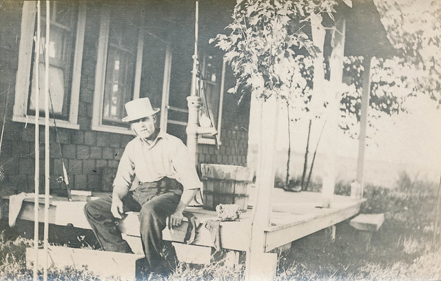 Man sitting on the porch from Flickr via Wylio