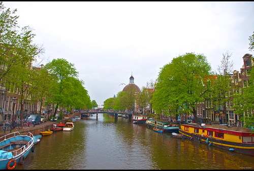 street city bridge houses house holland reflection church water netherlands dutch car amsterdam boat canal cathedral parking capital dome residence boathouse mygearandme