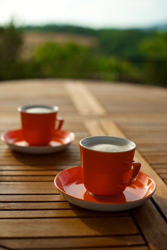 morning italy orange cup coffee breakfast sunrise 50mm dawn iso100 cafe nikon tuscany montepulciano f28 d800 1800sec 50mmf14g montefolonico torritadisiena afsnikkor50mmf14g