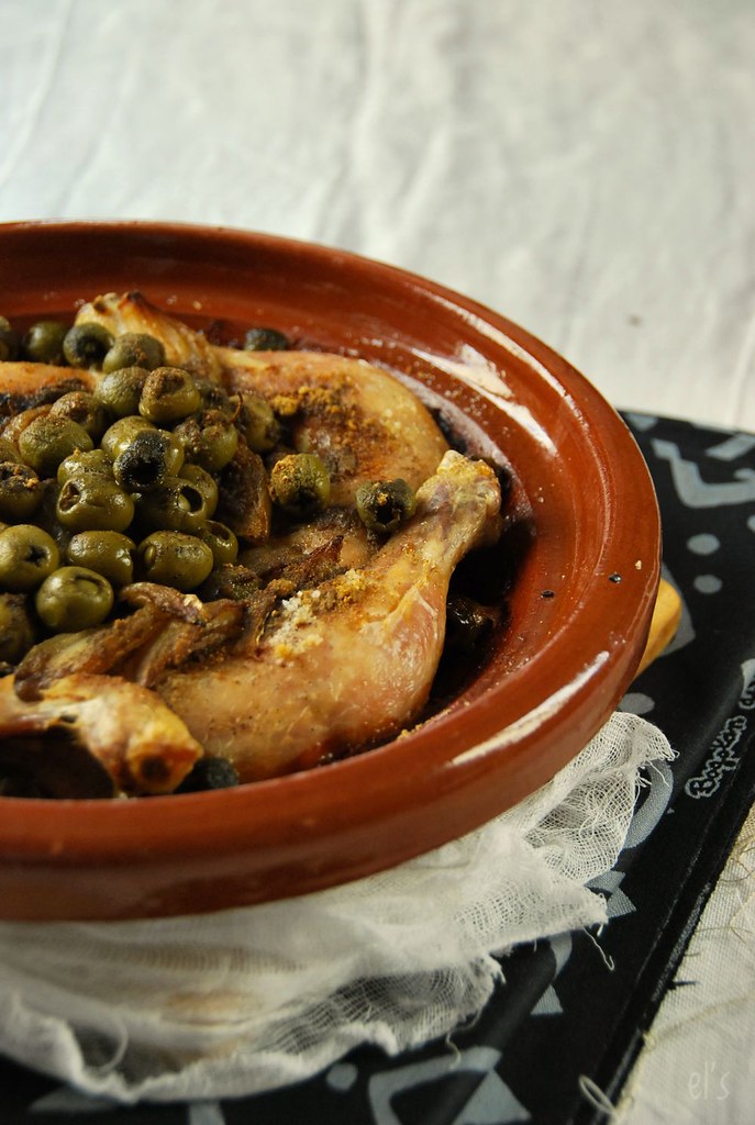 Cuisse de poulet au four à l'olive