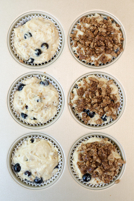 blueberry crunch muffin batter in tins #ad #shop