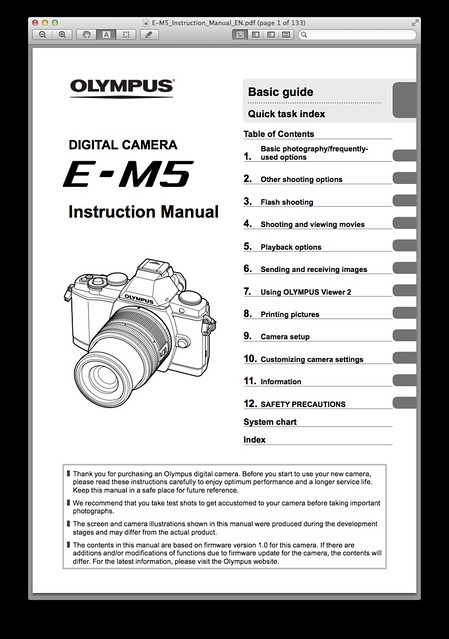 Olympus OM-D E-M5 Manual