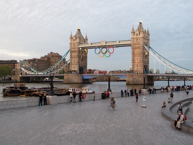 Olympic Rings on Tower Bridge