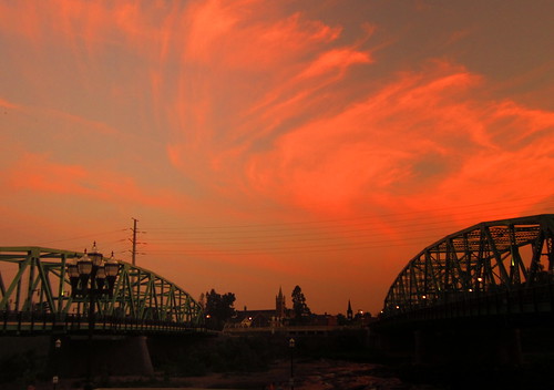 sunset sky clouds ma bridges westfield