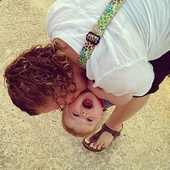 Caleb loves getting flipped upside down by mom (@swalkerc)
