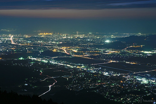 sunset panorama japan night fukuoka 夜景 夕日 夕焼け 福岡 sasaguri kasuya 糟屋 篠栗 米の山