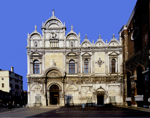 Façade of the Scuola Grande di San Marco, Venice ITALY