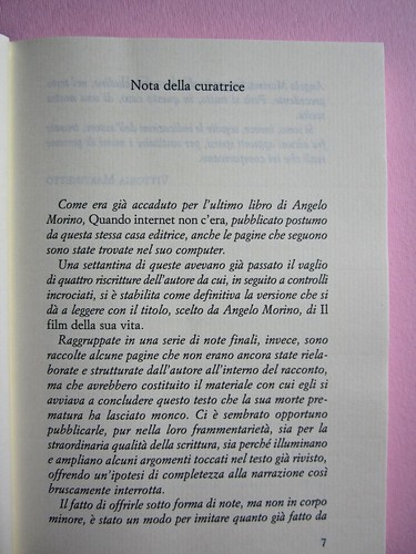 Angelo Morino, Il film della sua vita, Sellerio 2012. [resp. grafica non indicata]. Pag. 7 (part.), 1