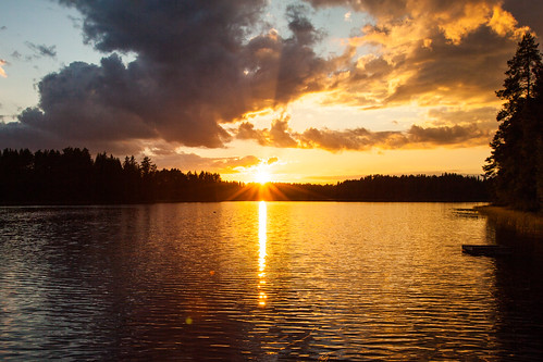 sunset lake water forest suomi see wasser finnland sonnenuntergang karelia wald karelien