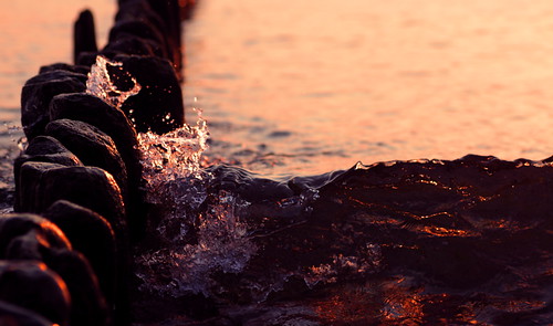 sunset sea water spring meer wasser waves sonnenuntergang balticsea rügen ostsee frühling wellen