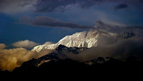 nepal sunset mountain himalaya pokhara annapurna