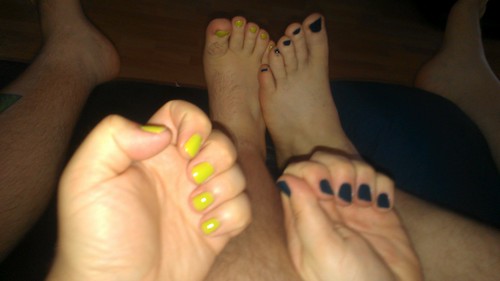 Our pedicures became mani-pedis by christopher575
