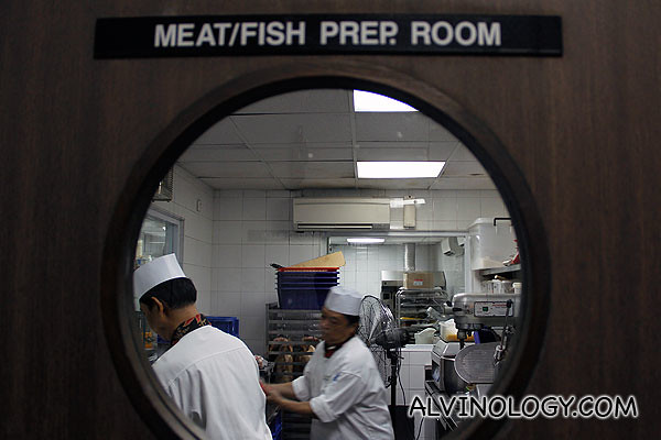 Meat and fish preparation room