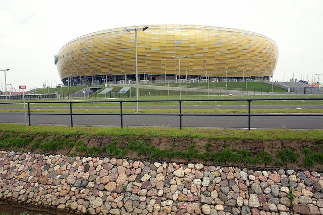 Kee Klamp Railing at Polish Soccer Stadium
