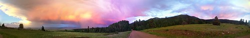 sunset panorama thunderstorm sangredecristomountains custercounty coloradothunderstorms