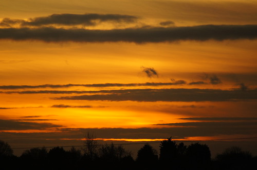 nottingham sunset england orange december east nottinghamshire bridgford