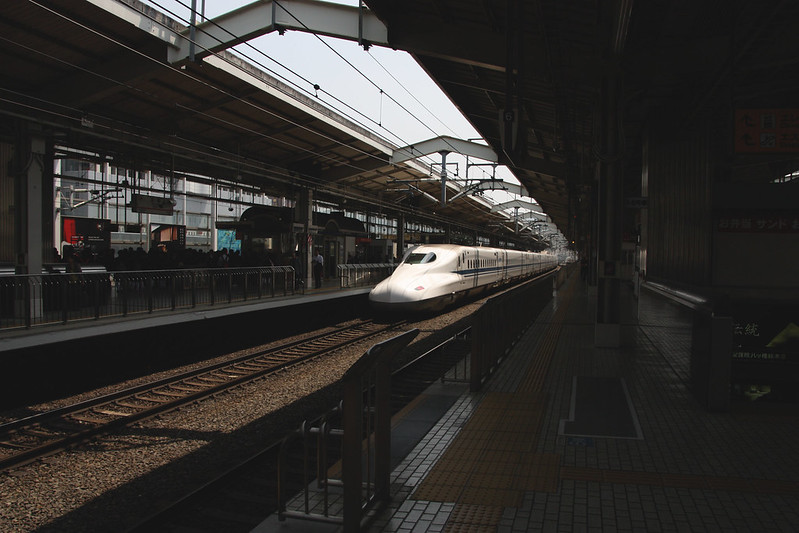 shinkansen train in kyoto