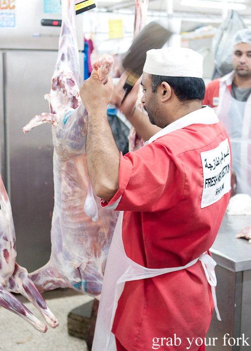 Butcher next to Dubai Fish Market in Deira