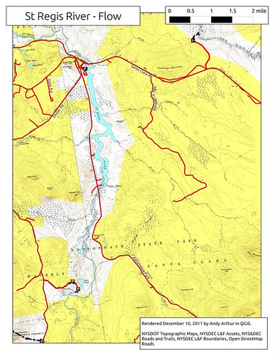 santa clara wild saint river flow maps northern forests adirondack regis andyarthur mapsnorthadks