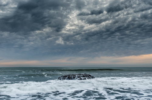sunset sea newzealand seascape colour beach rock clouds nikon waves auckland portwaikato leefilters 1024mm 06gnd