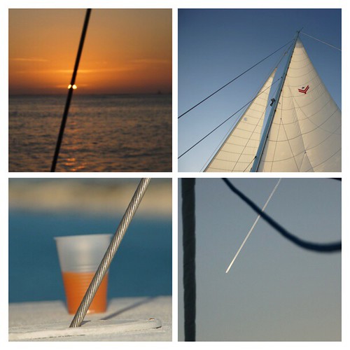 sunset sails contrails turksandcaicos sunsetcruise rumpunch