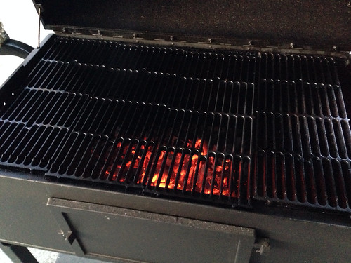 Grill scrubbed and oiled for next usage.