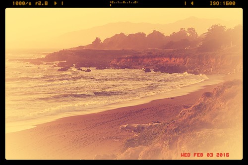 ocean california sunset mountains beach coast surf pacific cambria moonstone