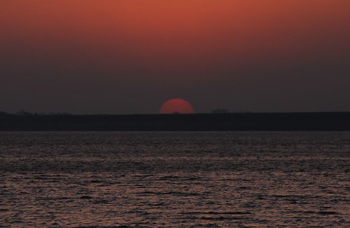 lake sunrise haze kansas cheneyreservoir