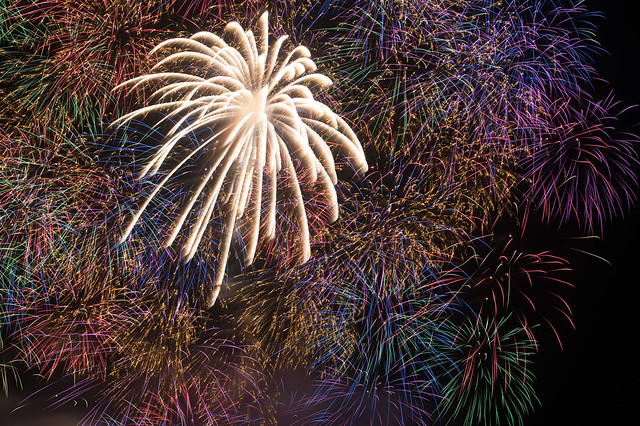 Close-up of 3 shaku fireworks