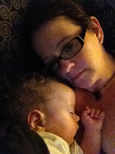 Baby Girl After Nursing. We were Both Sleepy