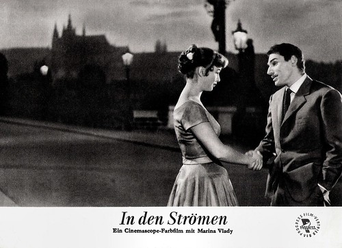 Marina Vlady and Robert Hossein in La liberté surveillée (1958)