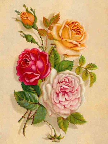 ArtzeeCCC: Vintage Victorian Roses Bouquet