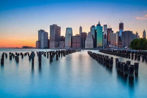 new york city nyc bridge usa ny newyork water skyline brooklyn night river dusk manhattan deck promenade