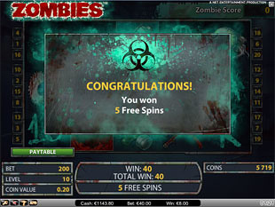 Zombies Free Spins