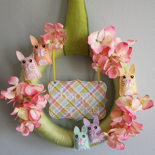 Bunny wreath is all done! Happy Spring!