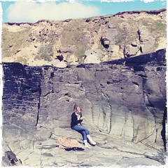 C in a rock cove at Godrevy