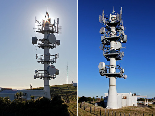 newzealand sun sunlight canon diptych bluesky sunflare transmissiontower bombayhills 550d t2i canoneos550d mtpuketutu