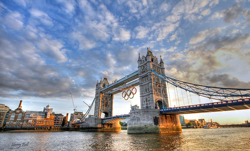 uk sunset summer sky london architecture photoshop reflections 7d riverthames hdr 2012 olympicgames london2012 olympicrings photomatix sigma1020 canonphotography canon7d london2012olympicgames