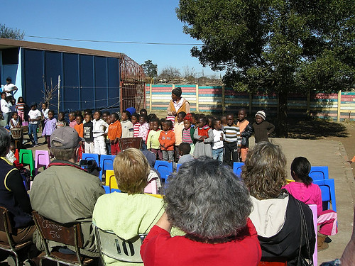 Bryn Mawr Presbyterian Church Choir meets the children of Pam's Creche in Soweto