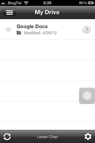 Google Drive iOS (iPhone) - Folders