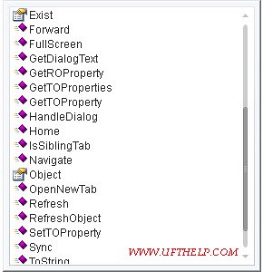 Browser object methods UFT