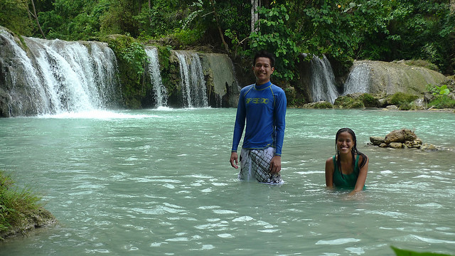 Waterfall views in Siquijor Cambugahay in the Philippines 