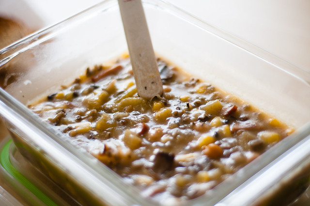 wild rice and chickpea chowder
