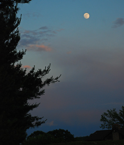 sunset sky evening moonrise june2012