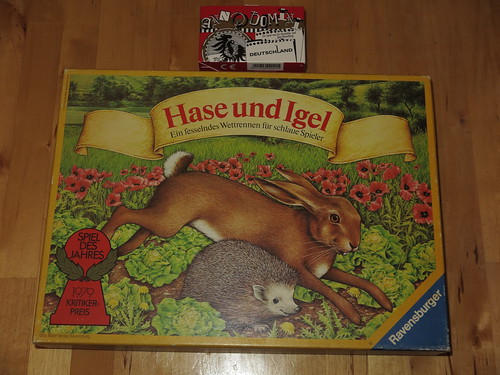 Brettspiel "Hase und Igel" und Kartenspiel "Anno Domini: Deutschland"