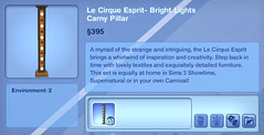 Le Cirque Esprit- Bright Lights Carny Pillar