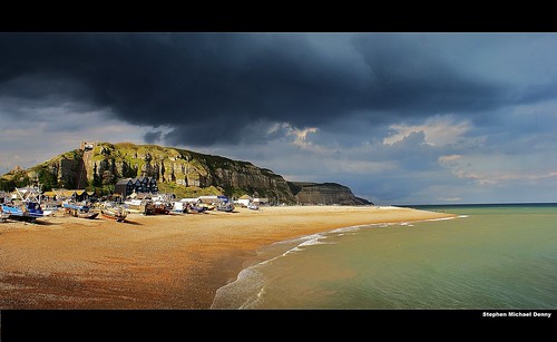 uk sea england cliff beach clouds boats sony hastings fishingboats eastsussex englishchannel a300