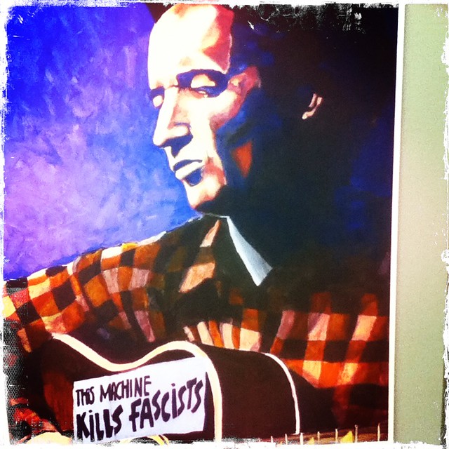 #woodie #guthrie exhibit at #central_library #tulsa - this machine kills fascists