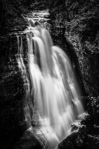 blackandwhite monochrome landscape waterfall michigan upperpeninsula cascade minersfalls