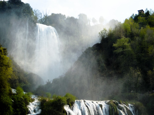 nature landscape waterfall marmore cascate